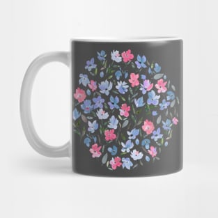 Fresh Flowers Pink Blue Mug